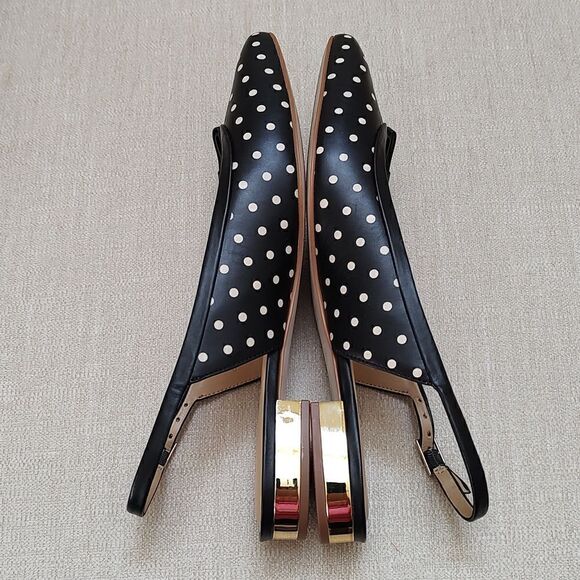 Talbot's Edison Slingback Bow Flats - Dot Print - Picture 12 of 13